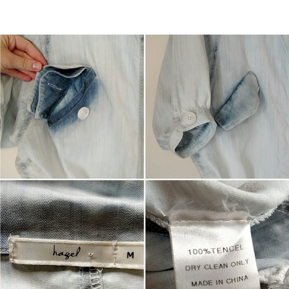 Hazel Oversized Acid Wash Bat Wing Button Up Coat - Picture 4 of 5